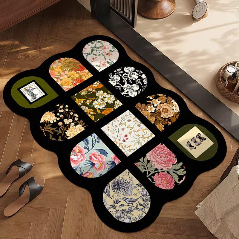 

Коврик для кухни Абсорбирующий Печатный Коврик для кухни Нескользящий Коврик для прихожей Длинные ковры для гостиной Спальни Входной коврик для ванной 40cmx60cm 1pc