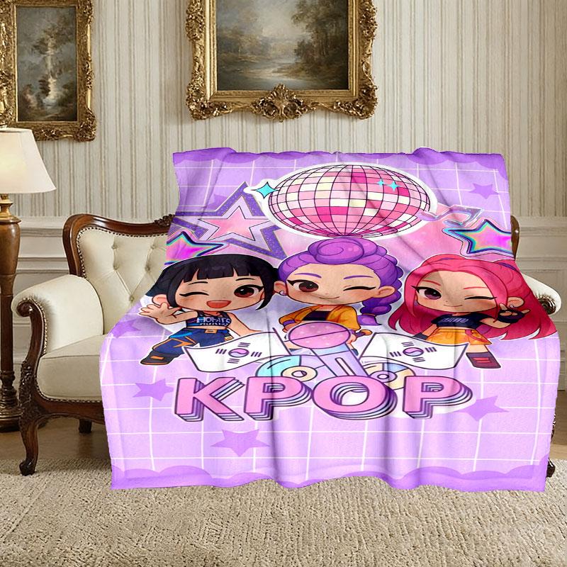 Coperta Demon Hunters Kpop Leggera Coperta Plaid Stampata per Divano, Letto, Auto, Un Regalo Sincero per la Tua Famiglia e i Tuoi Amici