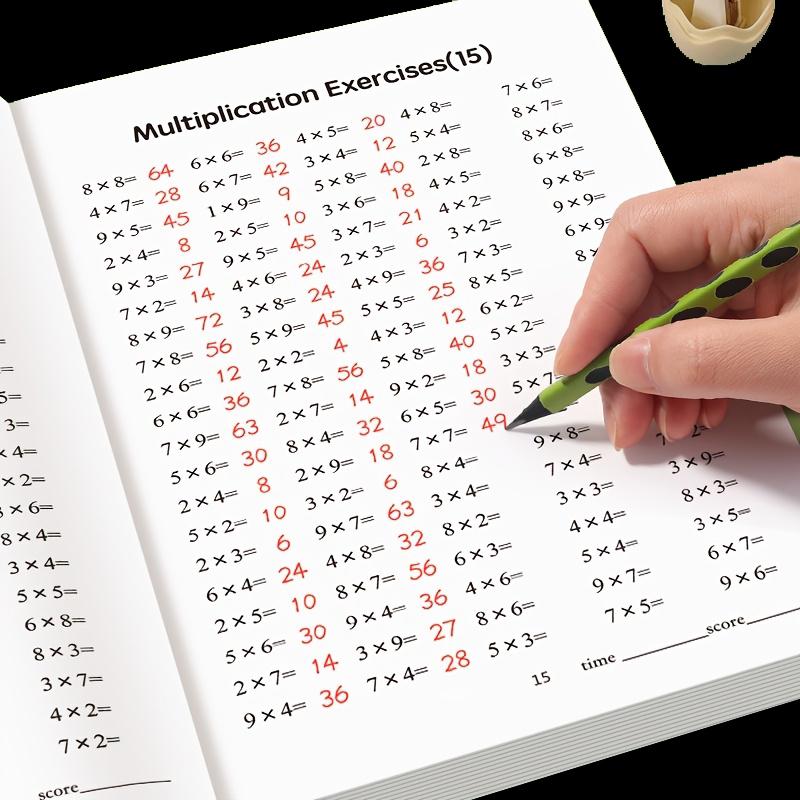 Non-Toxic 48-Page English Multiplication Table 9X9 Practice Book Math Improvement Gift