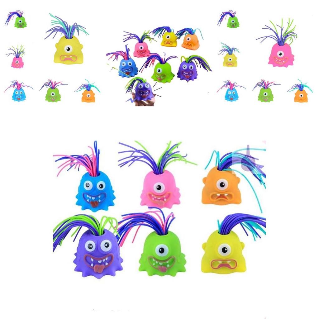 Funny Monster Toy With Big Eye For Children Purple Environmental Material