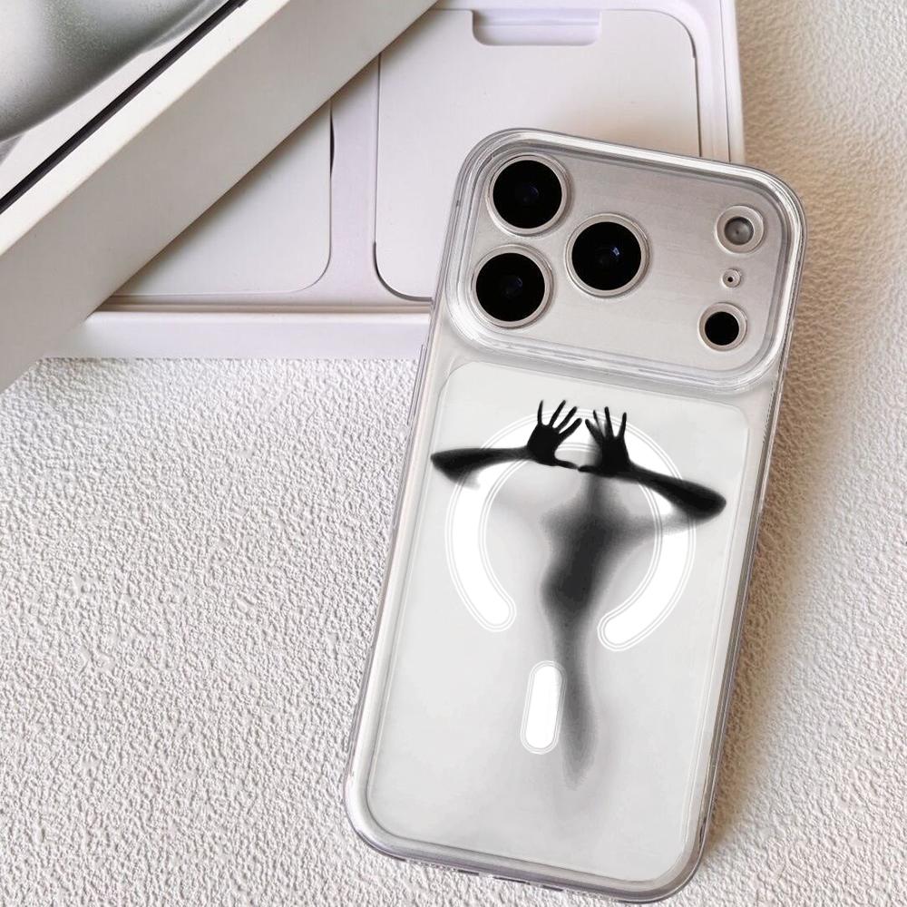 

Sexy Lady Phone Case For iPhone 17 16 15 14 13 12 Pro Max Plus With Magnetic Crystal Clear Case Wireless Charge iPhone 15