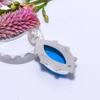 Sleeping Beauty Turquoise 925 Sterling Silver Pendant V9041, Blue Pendant, Marquish Pendant, Valentin's Day Gift, Gift For Her, Birthday Gift, Handmad