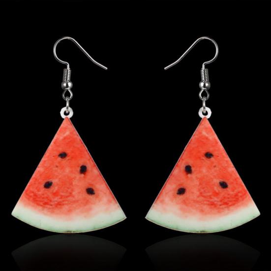 Sweet Fruit Watermelon Strawberry Dangle Women Ear Hook Earrings Party Jewelry