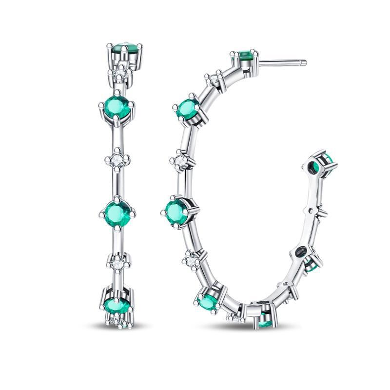 Hollow butterfly Earrings Colorful Zircon-inlaid Large Hoop Earrings Fashionable Hot-selling