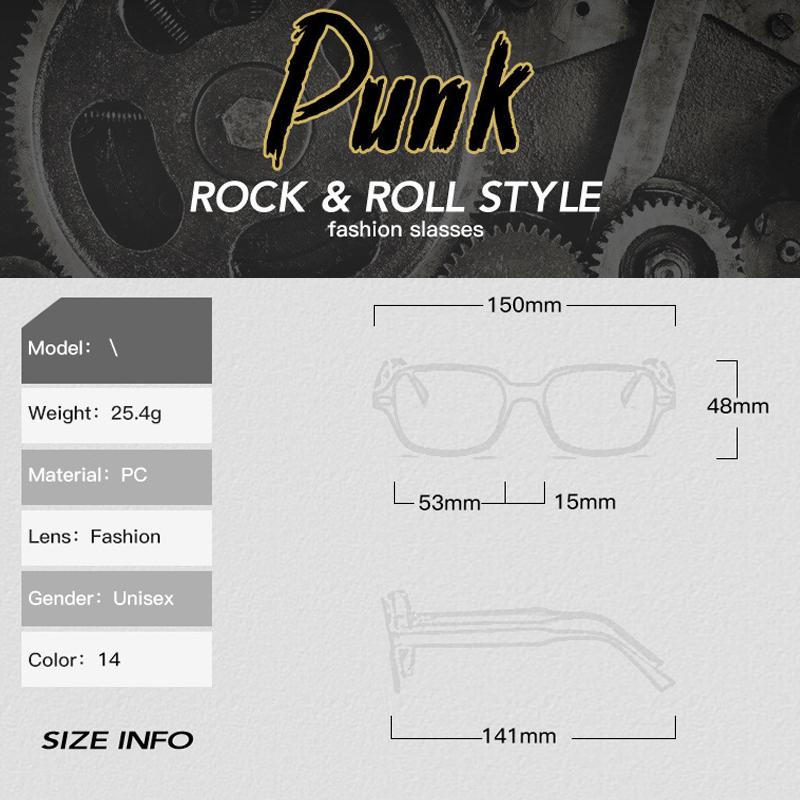 Fashion Square Women Luxury Sunglasses Retro Rivets Men Orange Lens Shades UV400 Sun Glasses