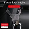 Durable Pu Leather Seat Back Hook Flip hair Strap Car Storage Holder Rotatable Hanging Hooks Car