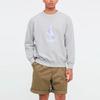 UNIQLO JW Anderson Collaboration Series Printed Loose Long Sleeve Sweatshirt Men sweatshirt Gray 449456-05