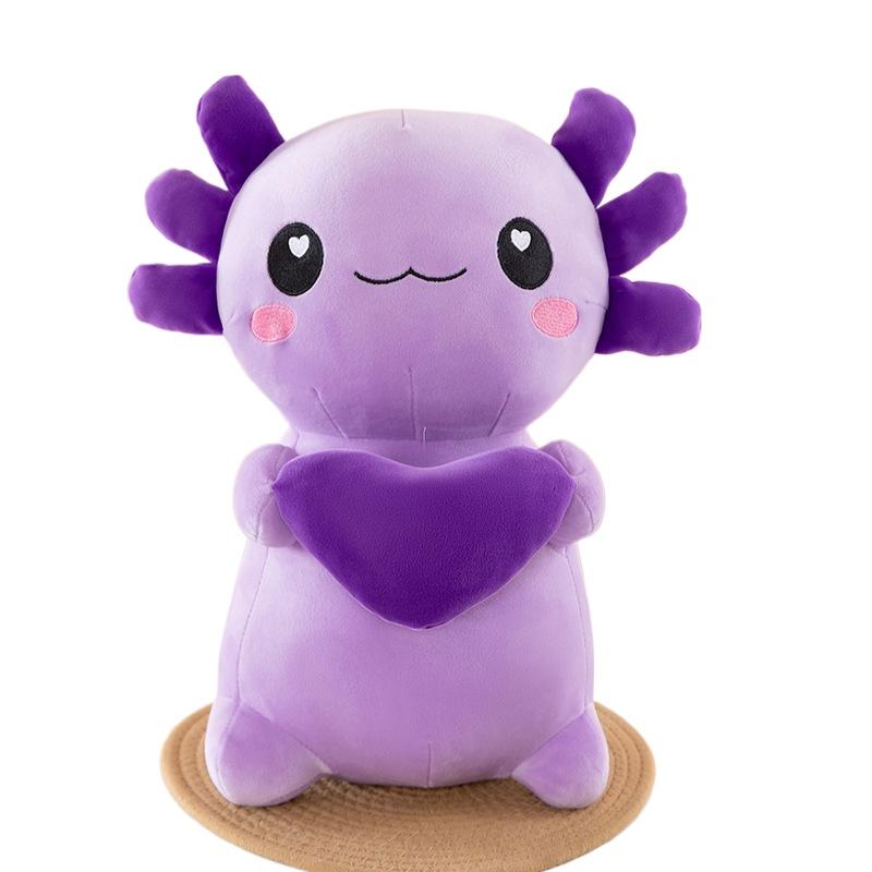 Cute Cartoon Axolotl Plush Toy Super Soft Salamander Animal Stuffed Plushie Pillow Couple Soft Axolotl Home Decor Christmas Gift