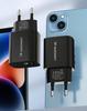 Wozinsky WGWCB 20W Dual-Port Wall Charger - USB-A & USB-C, Black