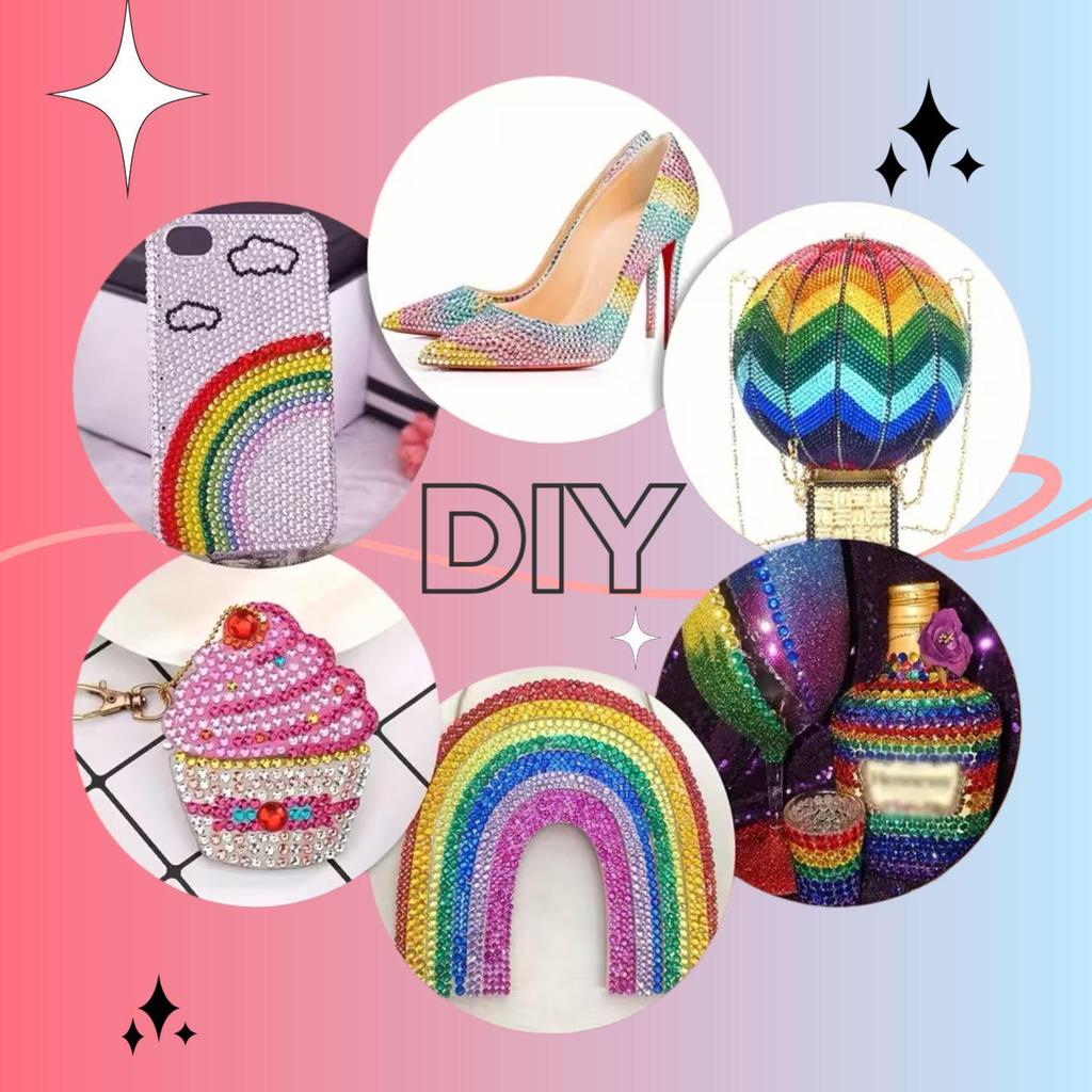 24-Grid Nail Art AB Resin Rhinestones: Super Flash Flat Bottom DIY Ornaments