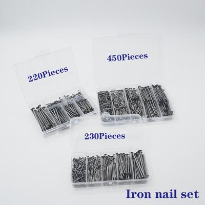 220/230/450 Pieces Household Iron Nails, Wall Panel Fence Woodworking Nails, Iron Metal Nails