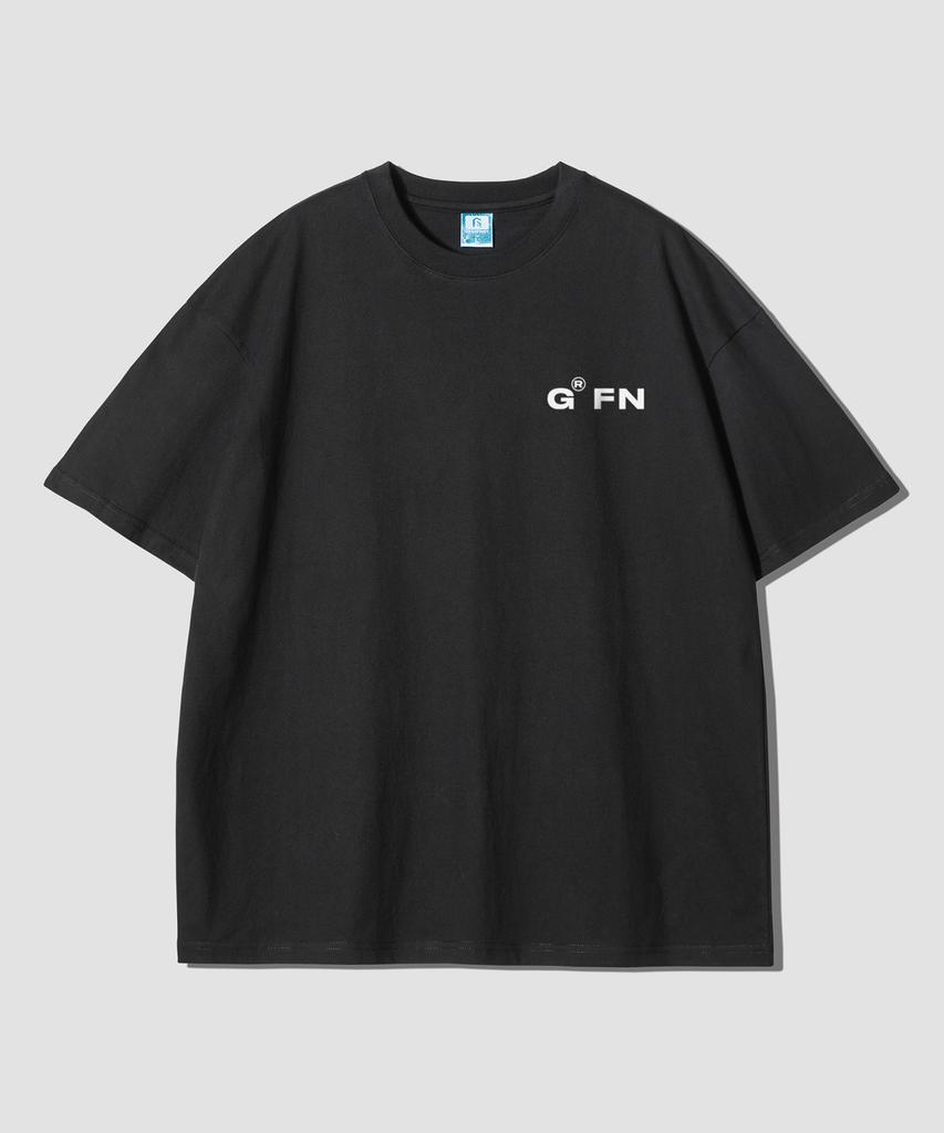 Geulaenpini Small Logo Oversized Short Sleeve T-Shirt - Black