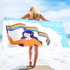 Asciugamano da Spiaggia Arcobaleno in Microfibra Asciugamano da Bagno Orgoglio Gay LGBT Assorbente Anti Sabbia Asciugatura Rapida Asciugamani da Piscina per Sport Spa Palestra Nuoto