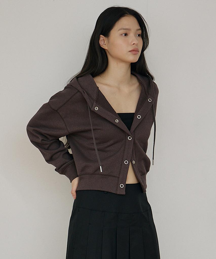 Aure Seoul Boucle Terry Hooded Jumper [Brown]