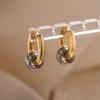 Hot Sale Non-Fading Jewelry Stainless Steel Triple Hoop Earrings for Women Geometric Round Circle Waterproof Statement Jewelry