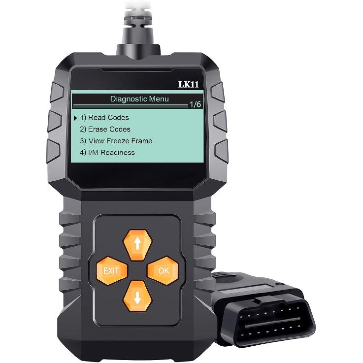 OBD2 Scanner Ease Setup Plug-Play: Clear Reset Engine Error Code Professional Code Reader Diagnostic Scan Tools with Freeze Frame/I/M Readiness for