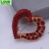 European American Stylish Stylish Decorative Gems Heart Shaped Ladies Temperament Stylish Fashionable Rhinestones Sweet All Match Pin Brooch