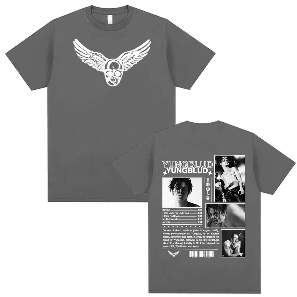 Singer Yungblud IDOLS Album Tour 2025 Cover TShirts Men Women Fashion Harajuk Hip Hop T Shirt Casual Hot Sale T-shirt Streetwear