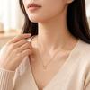 Charm Necklace Golden Round Carrier, Spring New Fashion Jewelry Europe 925 Silver Trendy Gift For Women