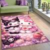 Stylish Kuromi Cartoon Rug, Suitable for Bedrooms, Living Rooms, Sofas, Doormats, and Large-sized Non-slip W-shaped Rugs.