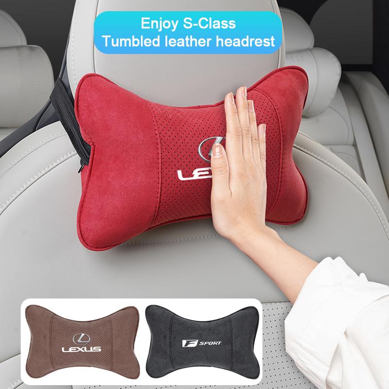 Wildleder Auto Innenraum Sitz Nackenkissen Bequeme Kopfstütze Für Lexus F SPORT ES UX 300e GS GX IS LS LX CT LC LBX NX RX 350h 450h