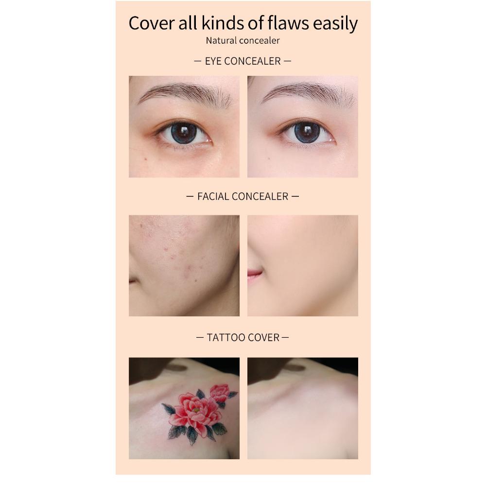 VIBELY Waterproof Non-removable Concealer Conceals Spots Acne Marks Dark Circles and Tattoos On The Face and Skin Tone Foundation