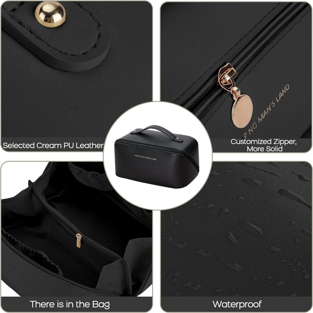 Borsa Cosmetica da Viaggio Grande Capacità Multifunzionale Impermeabile Portatile Organizzatore Trucco con Manico Ideale per Viaggio