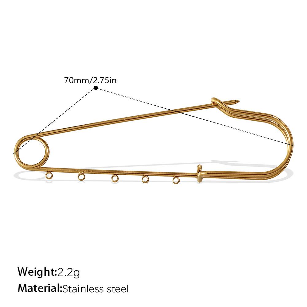 Простая большая булавка-брошь DIY кнопка-булавка изменение талии брюк юбки штифт из нержавеющей стали женский артефакт для талии