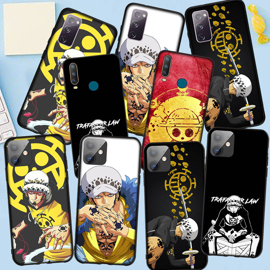 Phone Case for Samsung Galaxy S25 S24 S23 iPhone 16 15 Xiaomi Redmi Note 14 13 12 16E 8 X 11 Pro Max XR OPPO Moto One Piece Trafalgar Law Luffy Cover