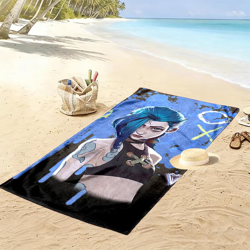 Jax's Silence 2D Flat Print Beach Towel, Large Soft Quick Dry Towel for Beach Camping SwimmingXSTJ0915063
