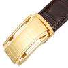 Men's top grain leather belt with durable stainless steel automatic buckle