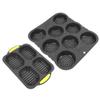 8 Cavity Silicone Hamburger Bread Mold 4 Cavity Silicone Baguette Pan for Baking Bread Ovens Microwaves Dishwashers