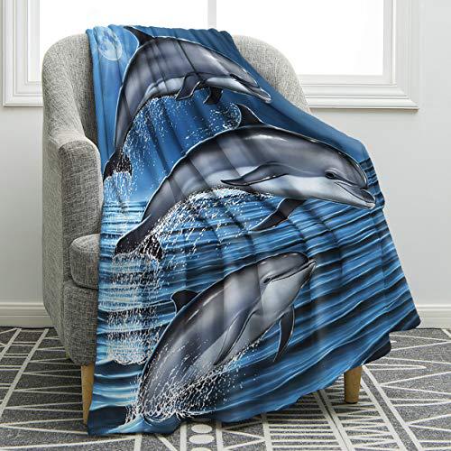 Marine animal cartoon animation digitalprinted polyester velvet flannel cover blanket Fleece soft sofa cover blankets for beds