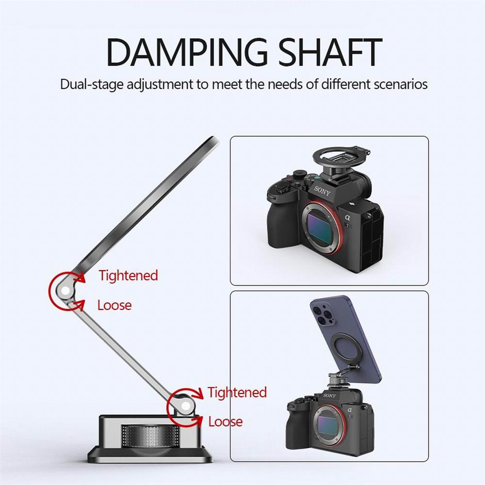 2025 Aluminum Camera Hot Shoe Magnetic Phone Holder w Arca Coldshoe Phone Mount for MagSafe Iphone 16 15 Samsung Monitor Bracket 7