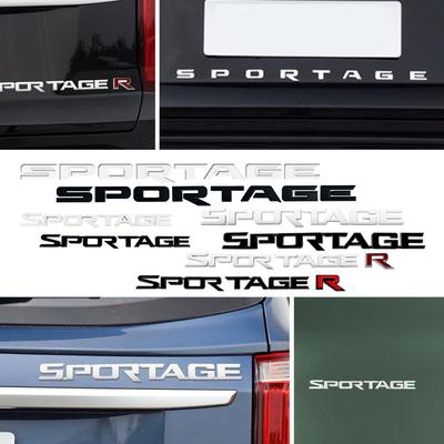 Autocollants de Voiture Sportage R en ABS 3D Logo Lettre Auto Décoration Pare-chocs Arrière Hayon Coffre Autocollants Pour Accessoires de Style de Voiture