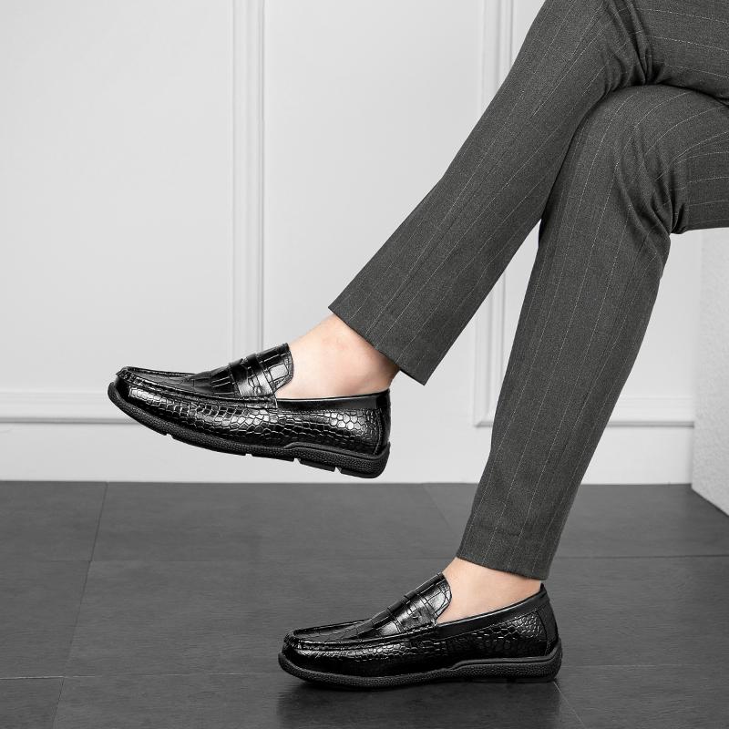 Модные мужские кожаные туфли Модные повседневные туфли Дышащие мужские туфли на плоской — фото 6