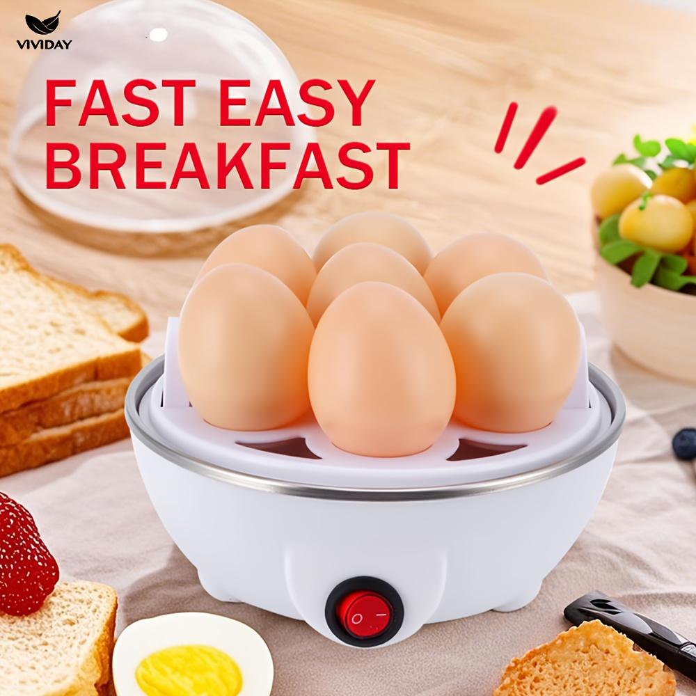 Frühstückskocher, Eierkocher, einlagig, transparent und sichtbar, bequeme Ein-Klick-Aktivierung, geeignet für gekochtes Ei, gedämpften Pudding