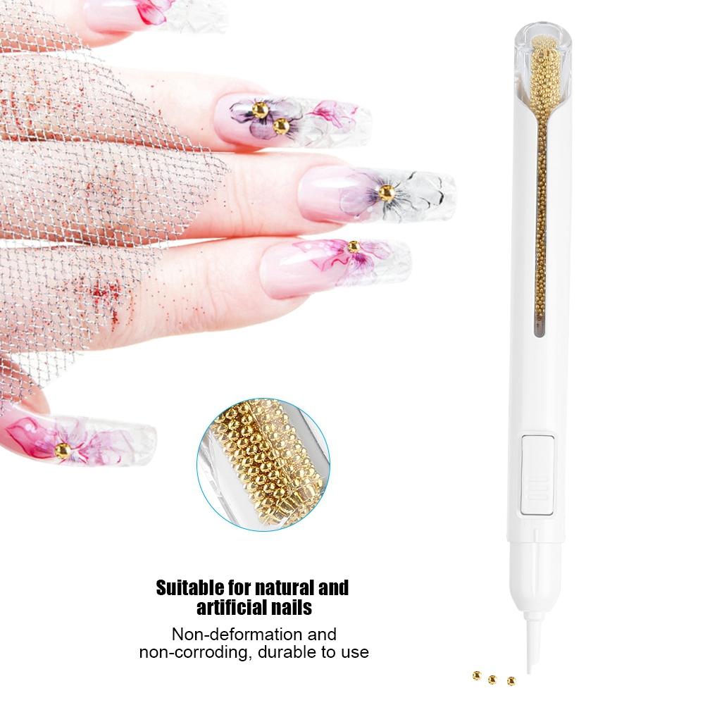 Nail Art Bullion Pen Metallperlen Punktierstift Malstift Zeichenstift DIY Maniküre Dekorationen Gold