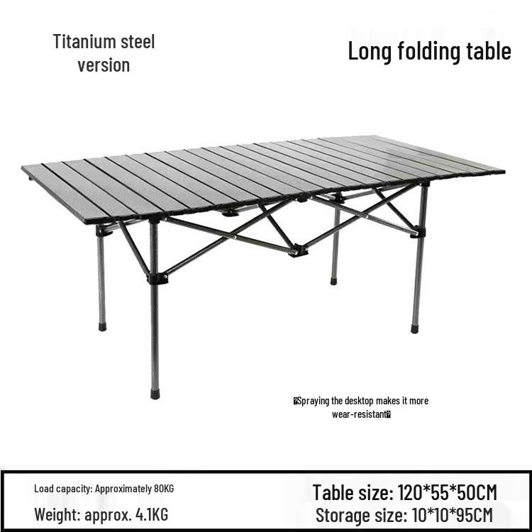 Verstellbarer Outdoor-Klapptisch für Grillen, Picknick und All-Terrain-Einsatz