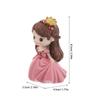 Rosa Prinsesstårta Toppare 3D Flicka Figur Elegant Födelsedagstårta Dekoration för Flickor Fest Cupcake Bord Instrumentbräda Dekor