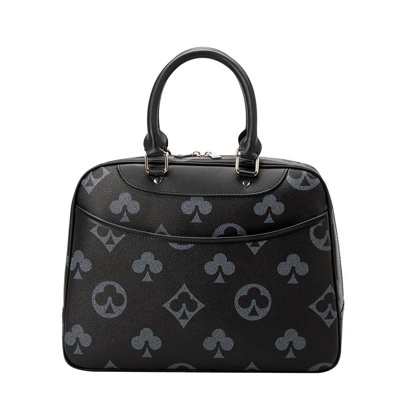

Trendy new women s bag temperament large capacity retro big flower women s briefcase printed commuter portable shoulder bag