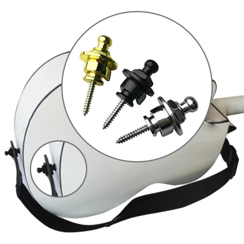10Pcs Guitar Strap Locks Metal Button Security Straplock Guitar Accessorys