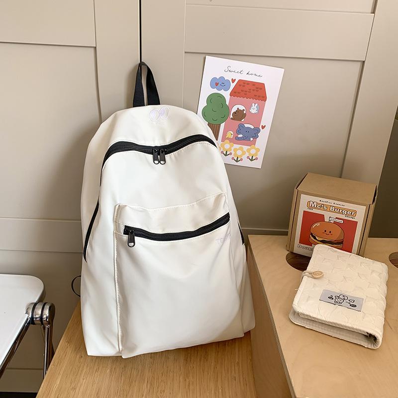 Backpack women s 2025 new trend simple foreign cute schoolbag girls college students leisure travel backpack белый 3320₽