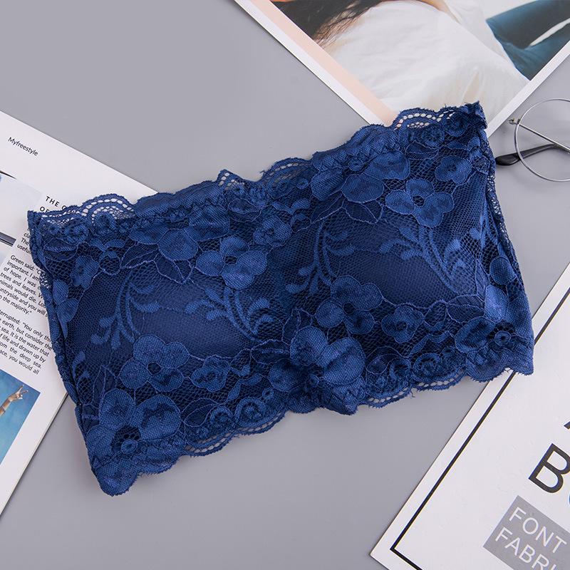 Fairy Lace One-Shoulder Strappy Bustier Bra for Young Ladies - Sexy Back Clasp Design