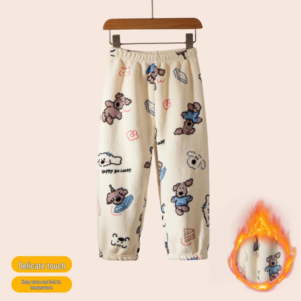 Kids' Snowball Fleece Pajamas: Warm Autumn/Winter Pants for Boys & Girls