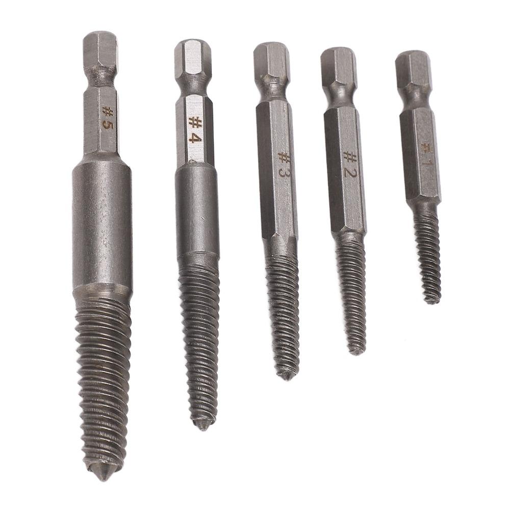 5PCS Strong Toughness Damaged Screw Extractors Bolt Extractor Tool  For Damaged Bolts