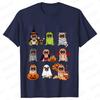 Dog Horror Halloween Women TShirts Pug Dog Shirt Harajuku Graphic Tops Female Summer Fashion Shirts Halloween Pug Dog Tshirt