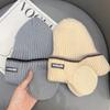 Thickened Knit Cap with Earmuffs Beanie Hat New Knitted Hat  Unisex