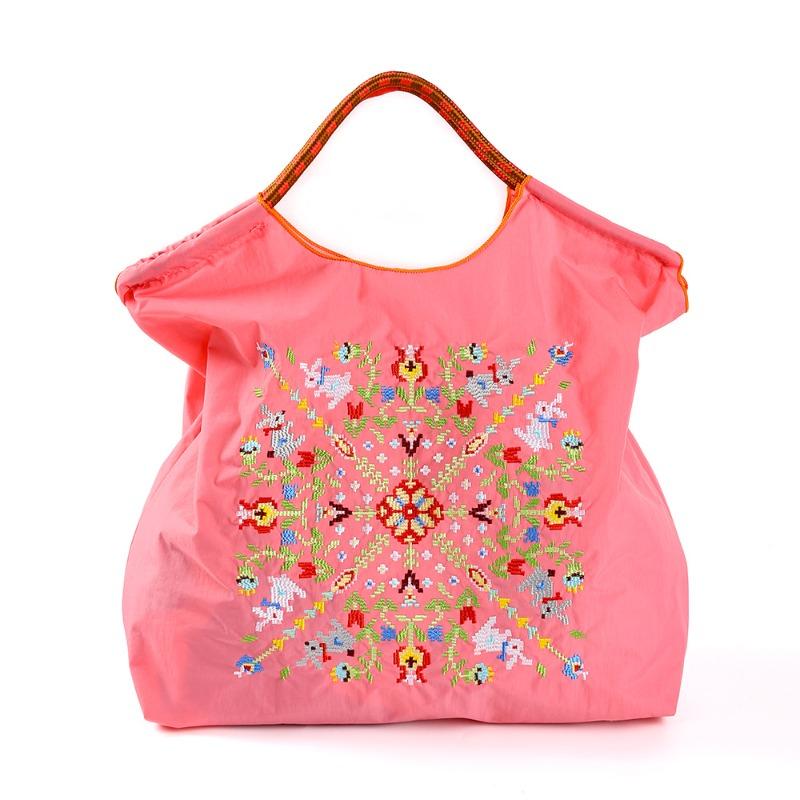 Nylon handbag bag new embroidered large capacity ball chain shoulder tide messenger tote bag