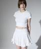 ALIENAR Lace Check Flare Skirt